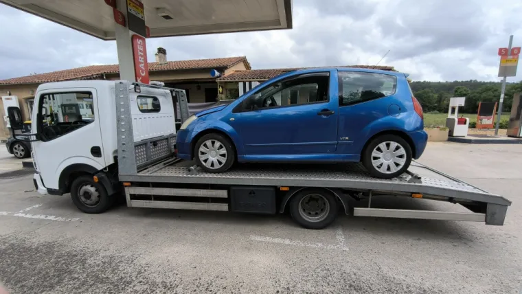 Enlèvement épave Citroen C2 à Forcalqueiret, Fréjus, Enlèvement Epave Var
